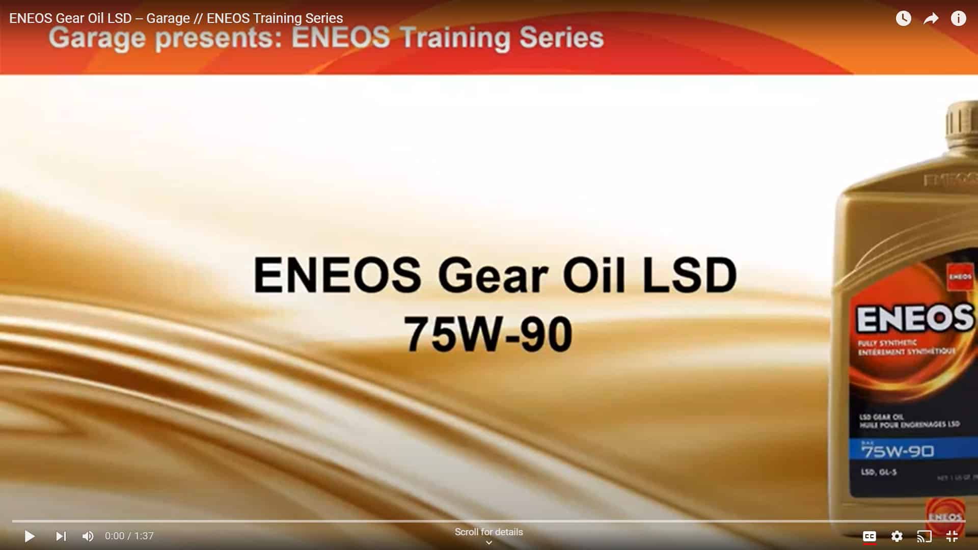 Eneos Training Series Eneos Gear Oil Lsd